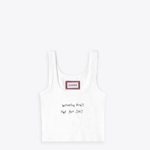 CHNGE White Tank Top with Graphic Text